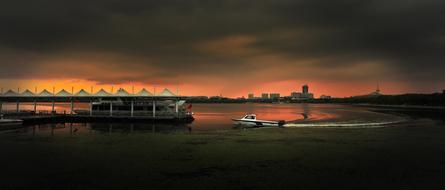 Twilight Water Boat Sunset