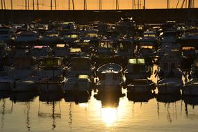 Sunset Pier Boats