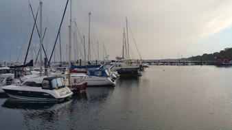 many yachts at sea