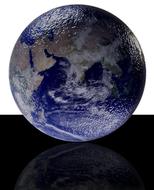 planet glass ball space