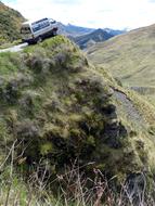 car on top of a cliff
