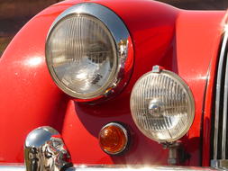 Oldtimer Spotlight red
