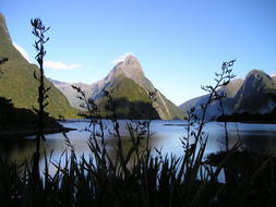 fiordland, rocky mountains at sea,New Zealand, South Island