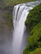 photo of a large waterfall in Iceland