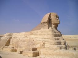 the famous statue of the Sphinx in Egypt