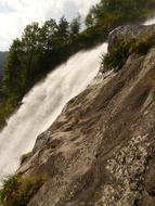 Partschins waterfall in the Tyrol mountains