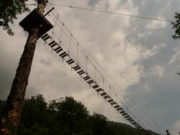 risky bridge for climbers