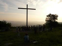 cross on a hill Birkenkopf In Germany