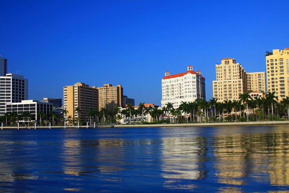 view of the city by the ocean