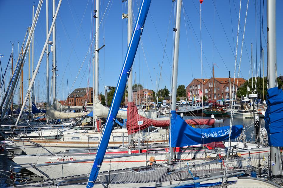 beautiful yachts in the harbor