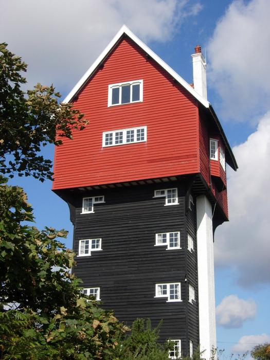 architectural colored house