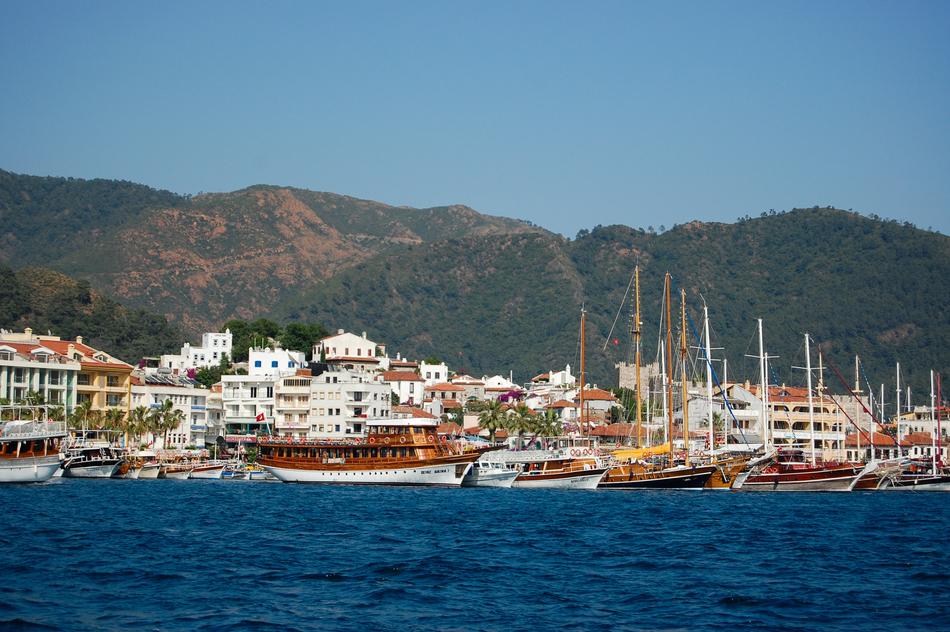 mountain resort with sea