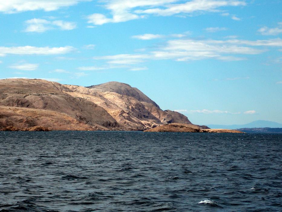 stone mountains with the sea