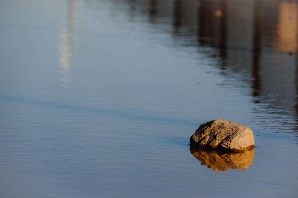 stone on the water