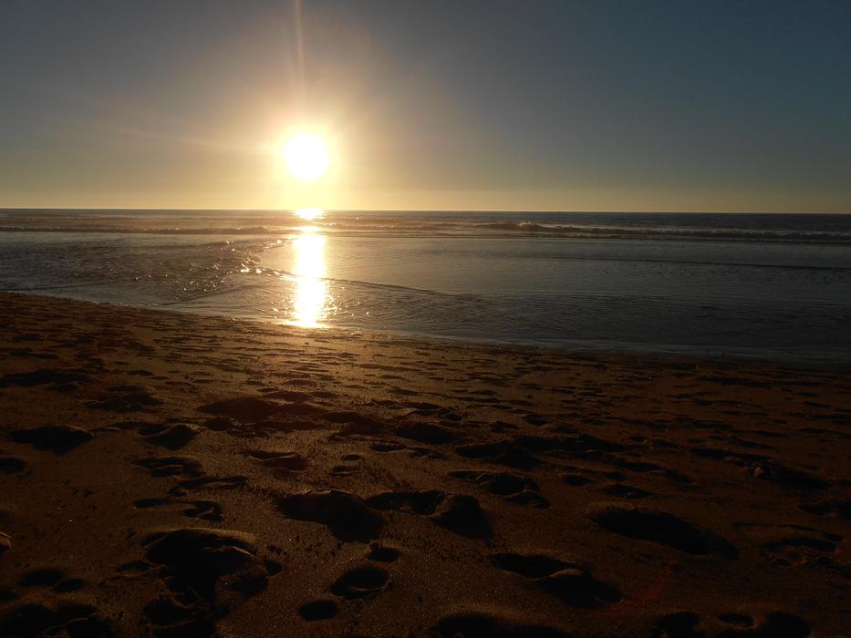 sunlight over the beach