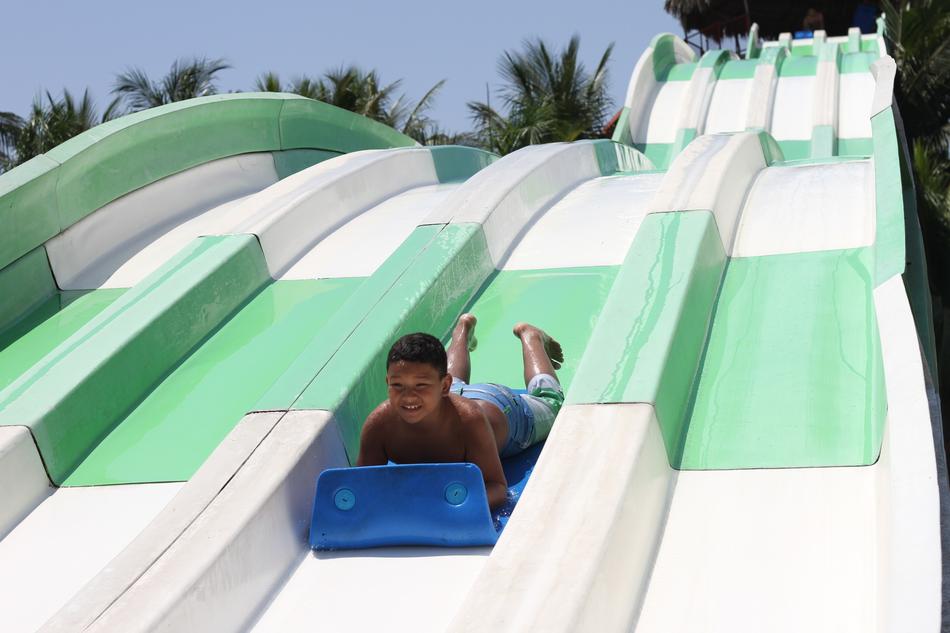 water slides with baby