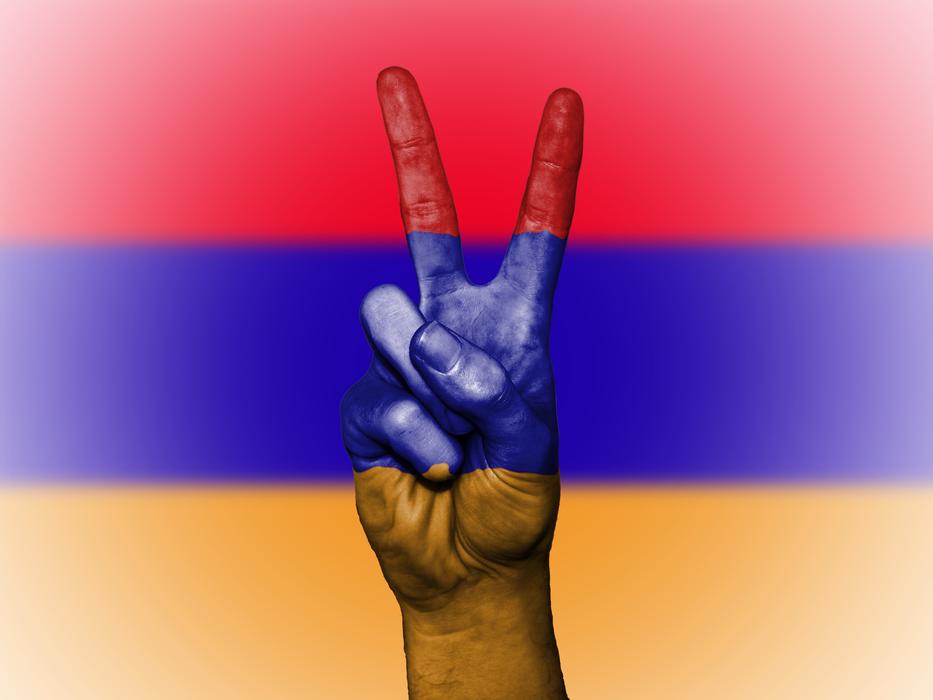 armenia hand flag