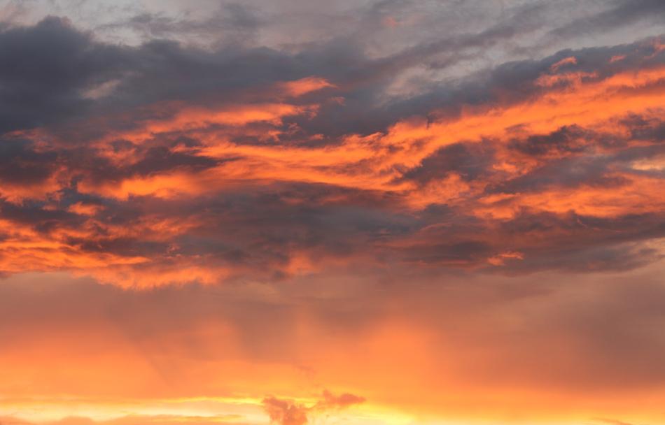 the beautiful orange sky is beautiful