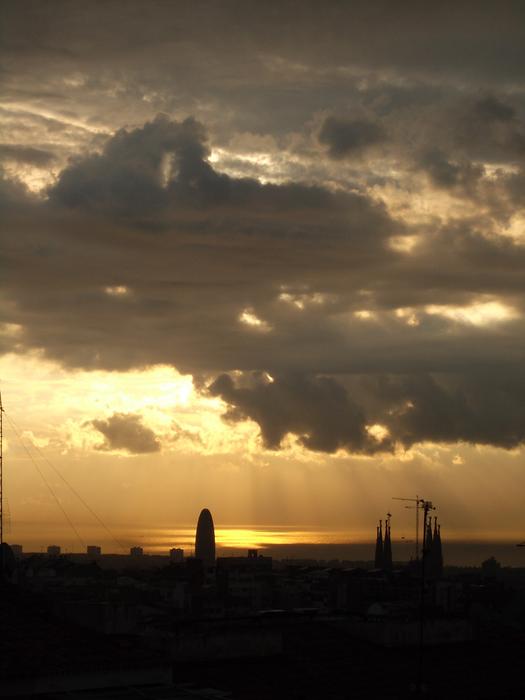 Barcelona Sunset Sky