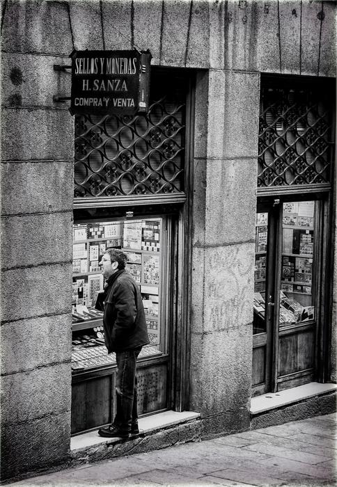 city man window