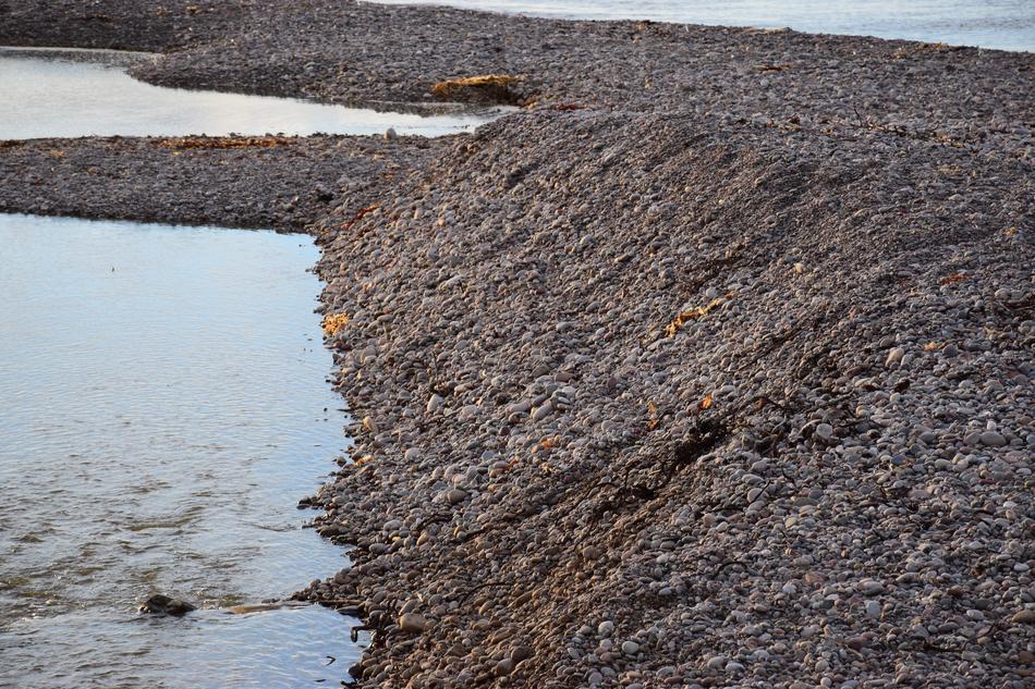 cozy beach with stones