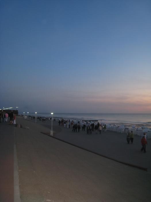 evening road by the sea