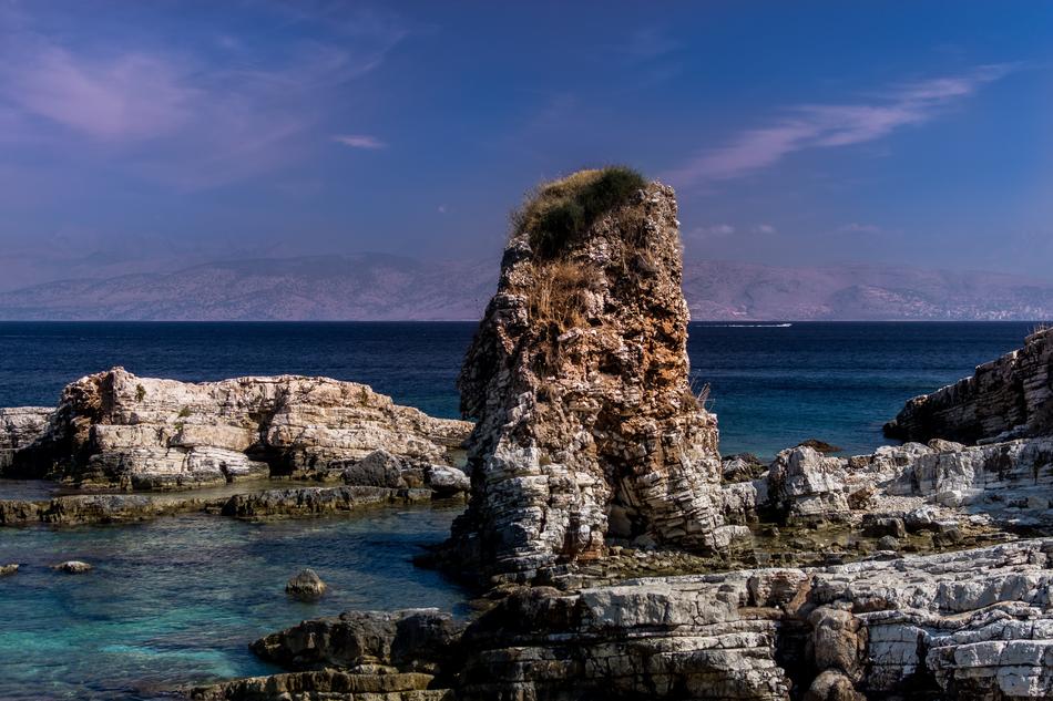 rocks sea sky