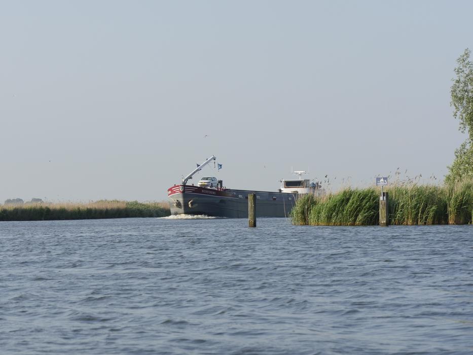 a big ship in the distance