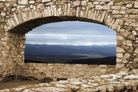 Castle stone window