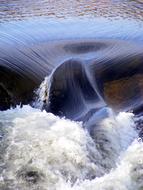 foamy stream close up