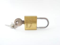 new padlock with keys