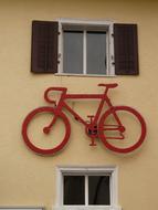 Wheel Bike Red wall