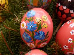 flowers drawings on Easter Eggs