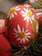 Easter Egg Paint red flower