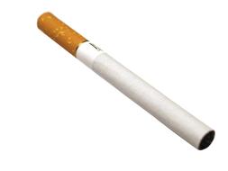Cigarette on white