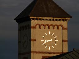 golden clock on tower