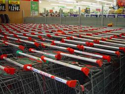 Shopping Cart Trolleys red