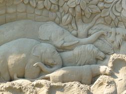 Sand Sculptures of animals