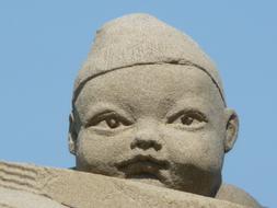 sand sculpture on the shore of Lake Constance