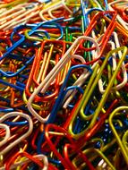pile of colourful peperclips