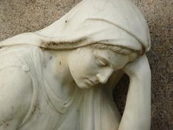 Marble Mourning statue