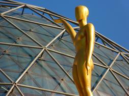 Golden Figure near Glass Dome