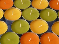 colorful Tea Candles