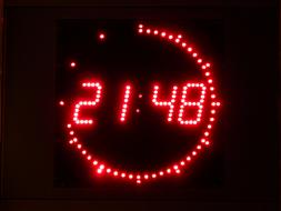 Digital Clock Time red