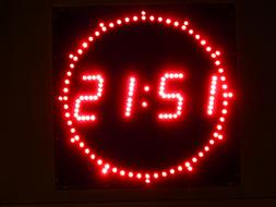 Digital Clock red