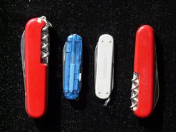 Pocket Knife Sharp blue red white