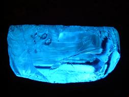 blue ice on the black background