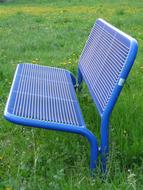 new blue empty Garden Bench