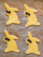 four Easter Bunny Cookies