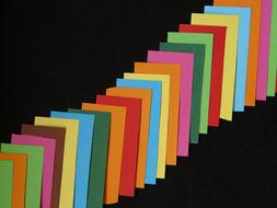 diagonal image of colored paper